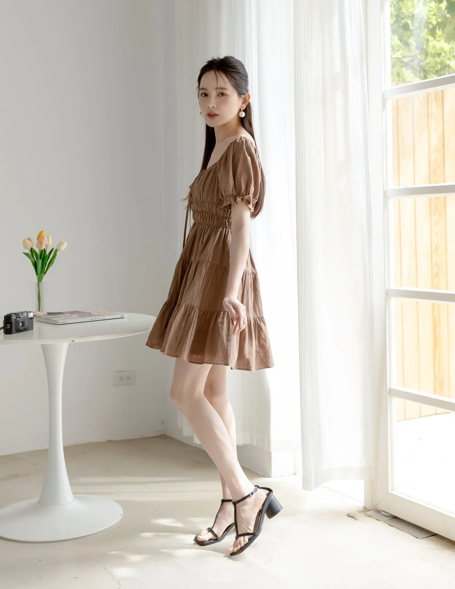 Vivianne Dress in Brown