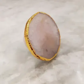 White Agate Geode Phone Grip