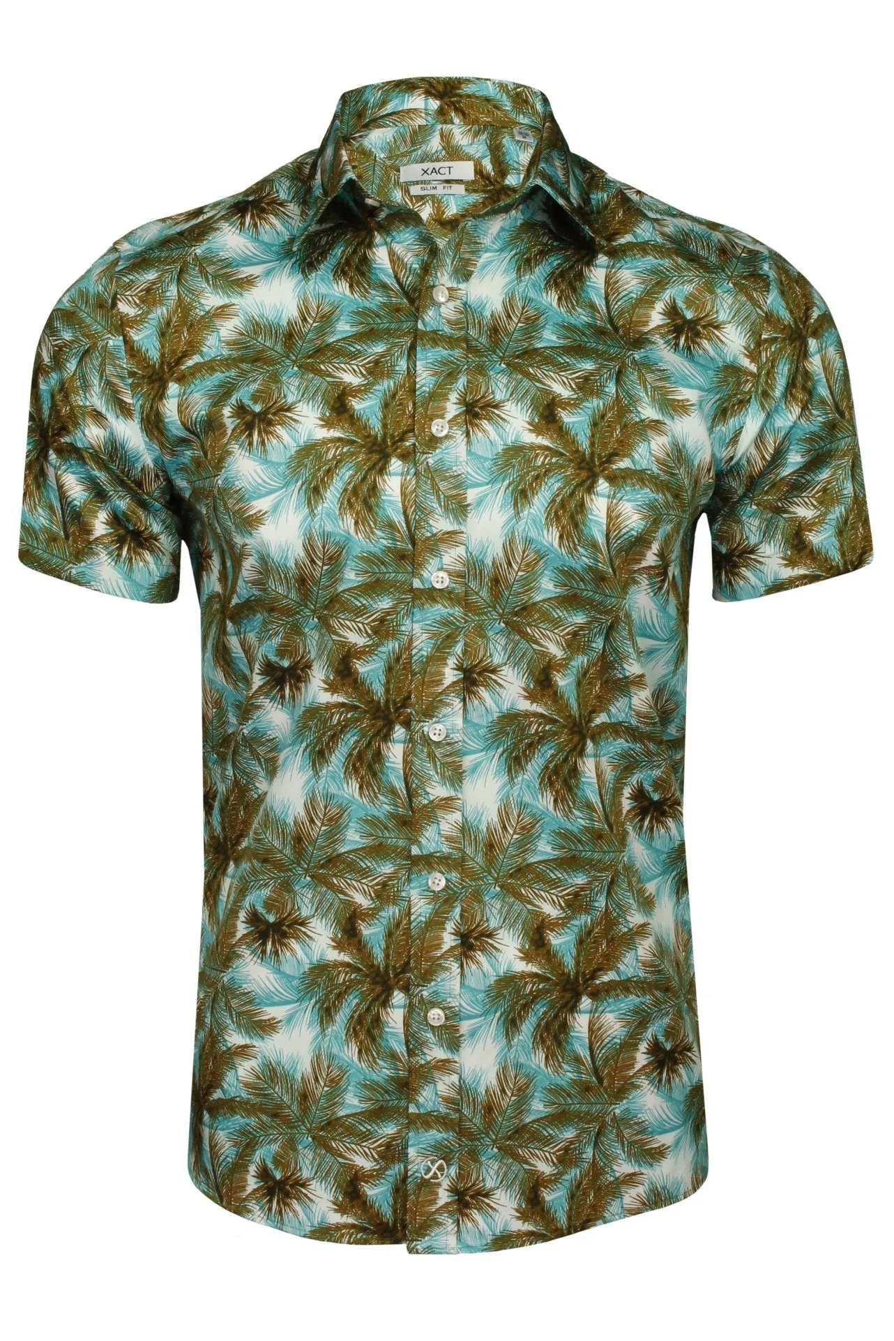 Xact Mens 100% Cotton Short Sleeved Hawaiian/ Floral Shirt