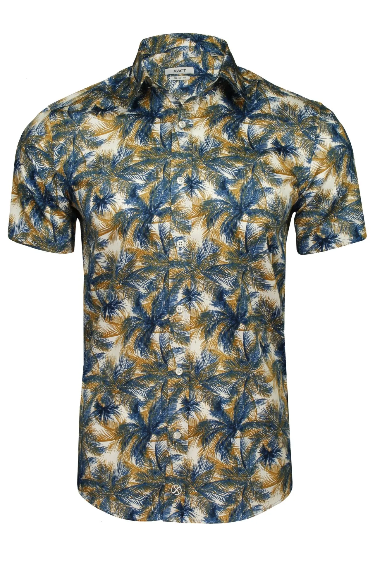 Xact Mens 100% Cotton Short Sleeved Hawaiian/ Floral Shirt